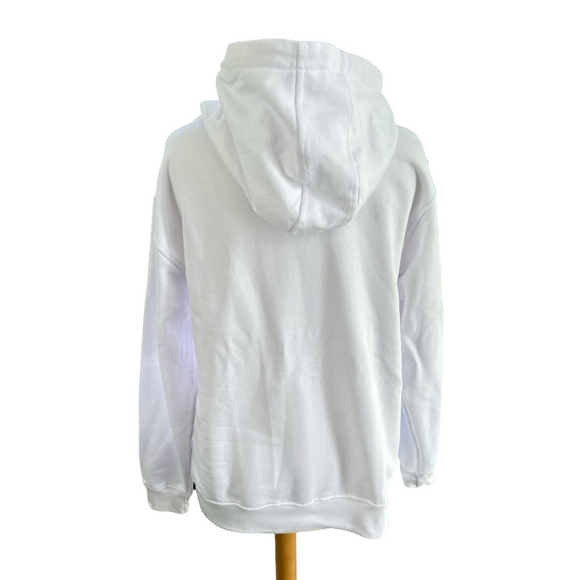 Coca Cola TAB White Pink Size Large Sweatshirt Hoodie Organic Cotton Blend - Picture 5 of 7